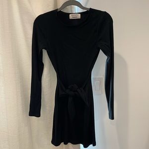 Reformation Kristen black tie mini dress